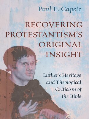 cover image of Recovering Protestantism's Original Insight